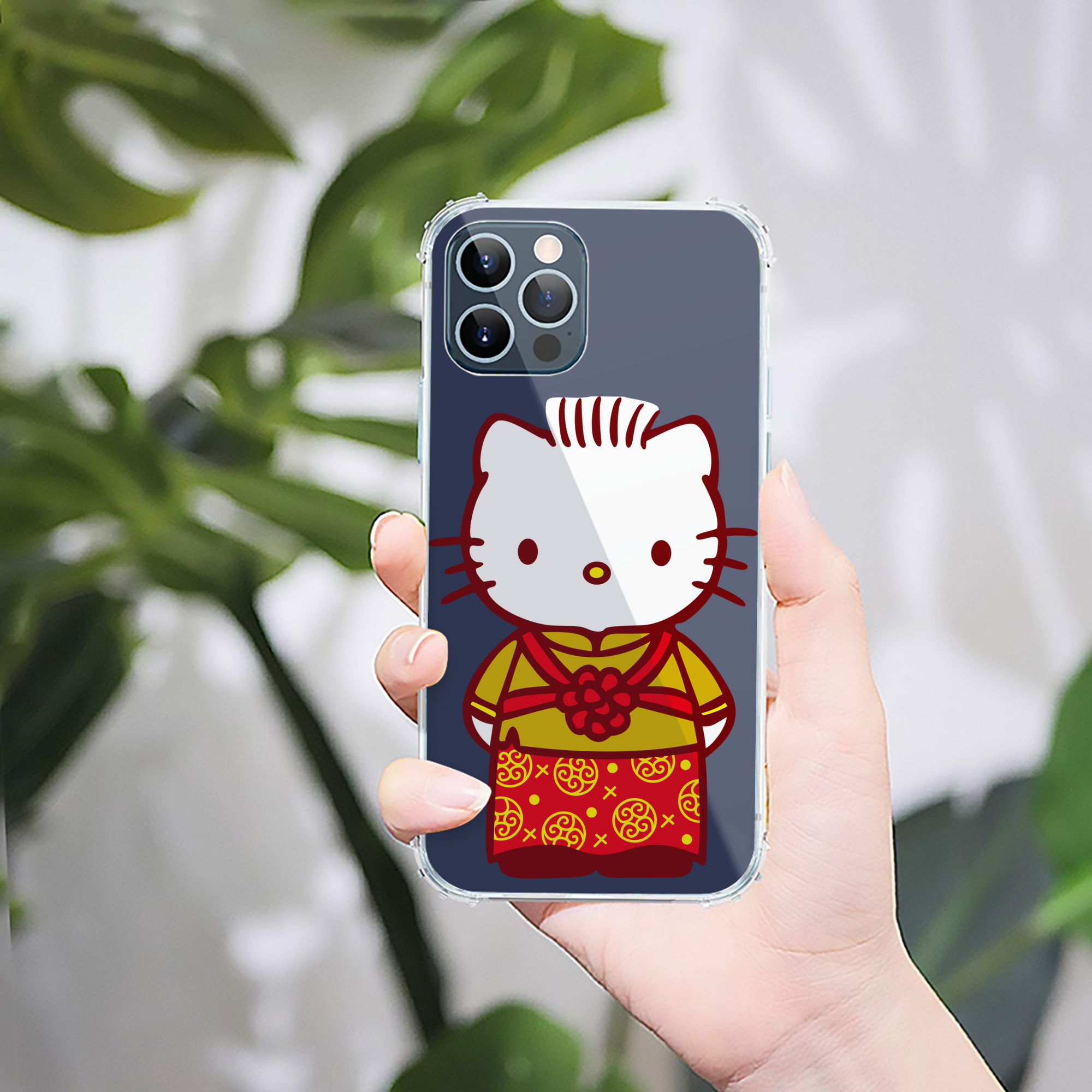 （画像用） Hello Kitty ハローキティ 【iPhone 12シリーズ対応】透明スマホケース（クリアソフトケース）